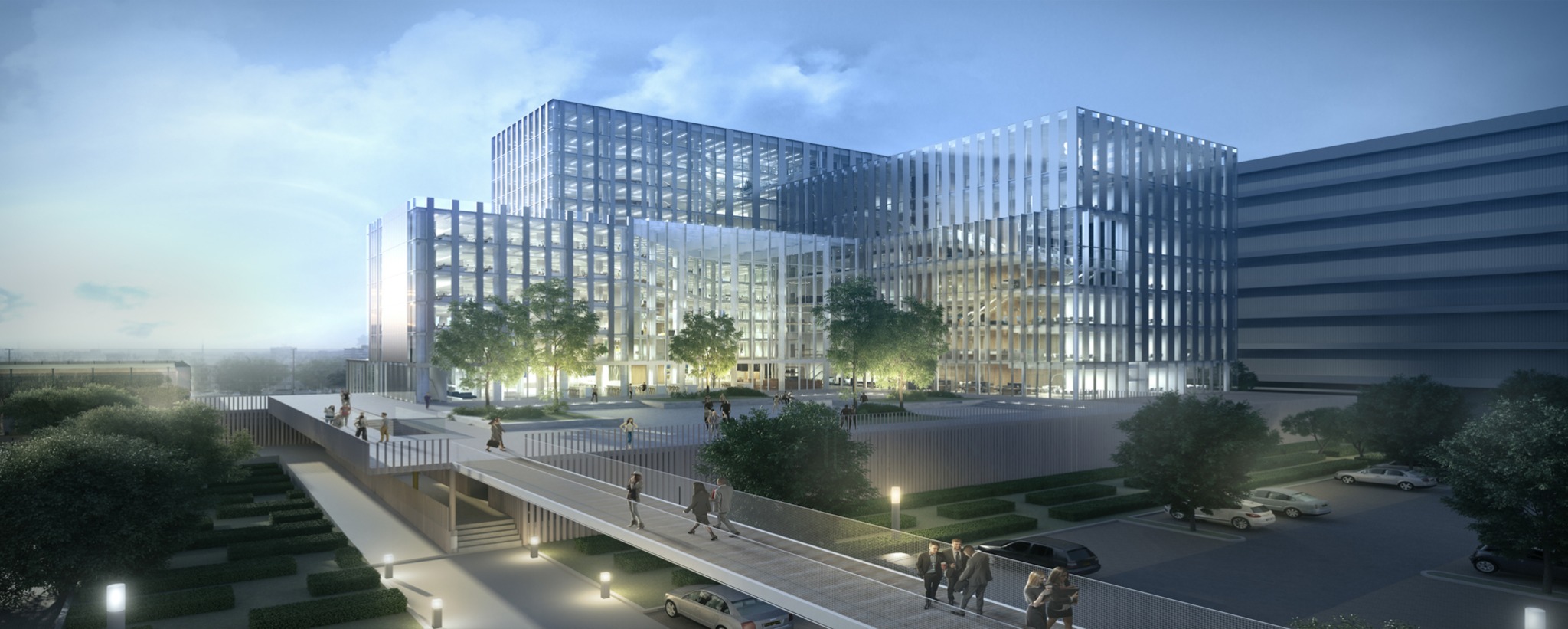Modern bouwproject met complexe fundering